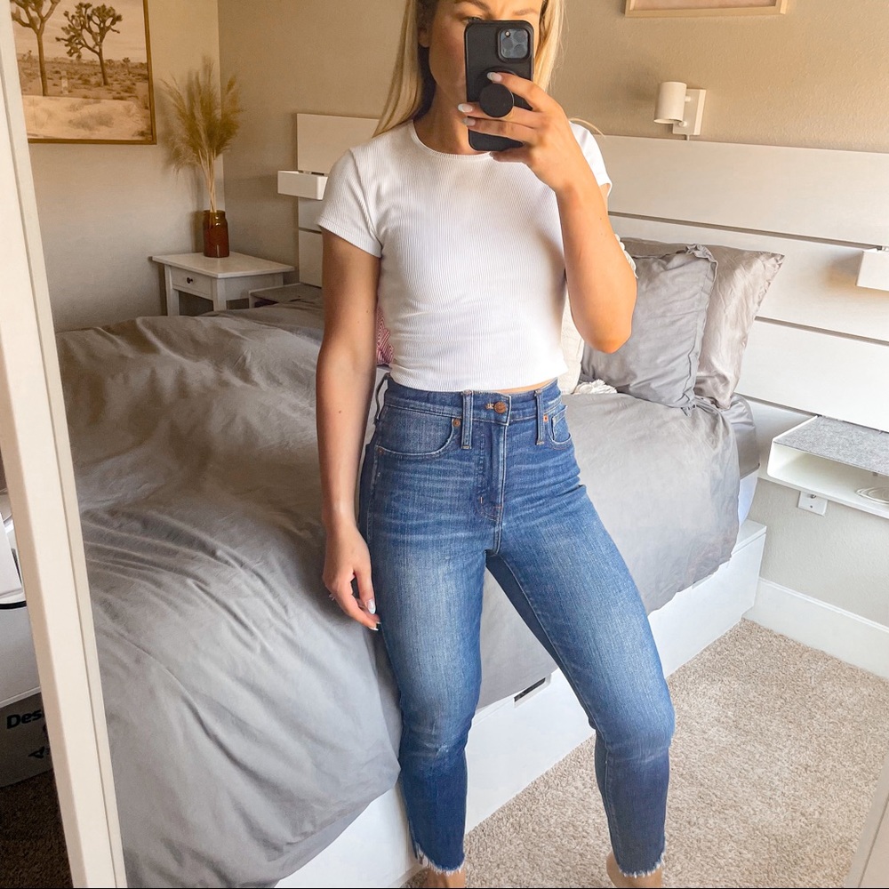 Madewell 10" High Rise Skinny Jeans Tulip Hem 25